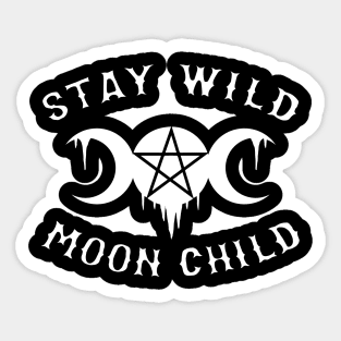 Wiccan Occult Satanic Witchcraft Stay Wild Moon Child Sticker